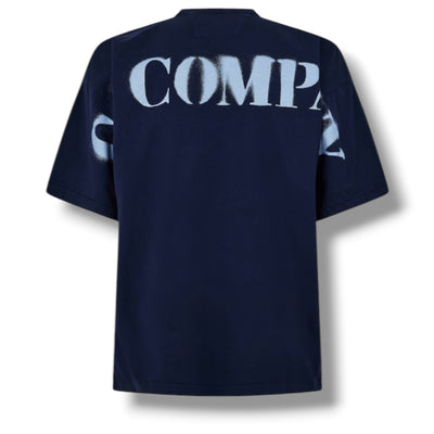 CP COMPANY BACK SHOULDER LOGO T-SHIRT NAVY BLUE