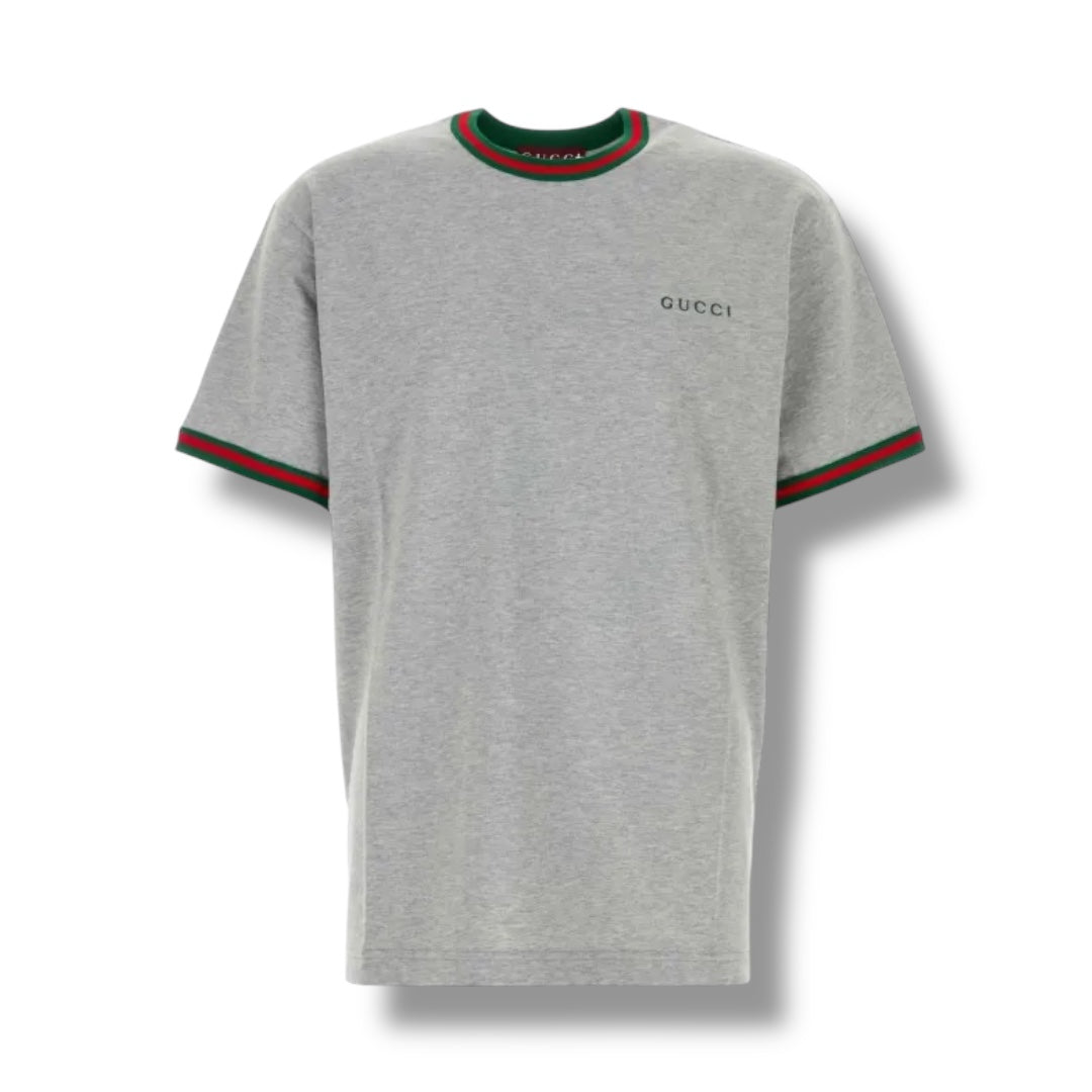 GUCCI TRIM T-SHIRT GREY