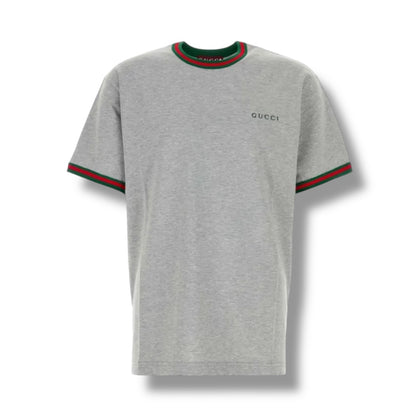 GUCCI TRIM T-SHIRT GREY