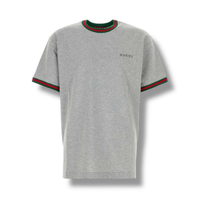 GUCCI TRIM T-SHIRT GREY