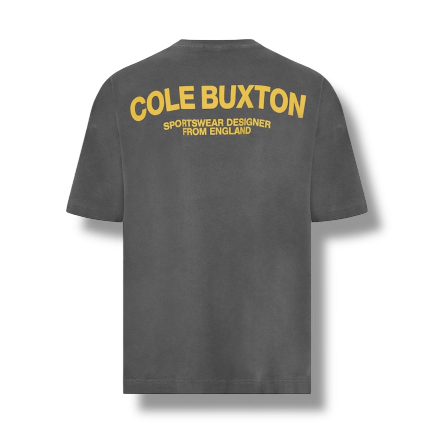 COLE BUXTON LOGO T-SHIRT WASHED BLACK YELLOW