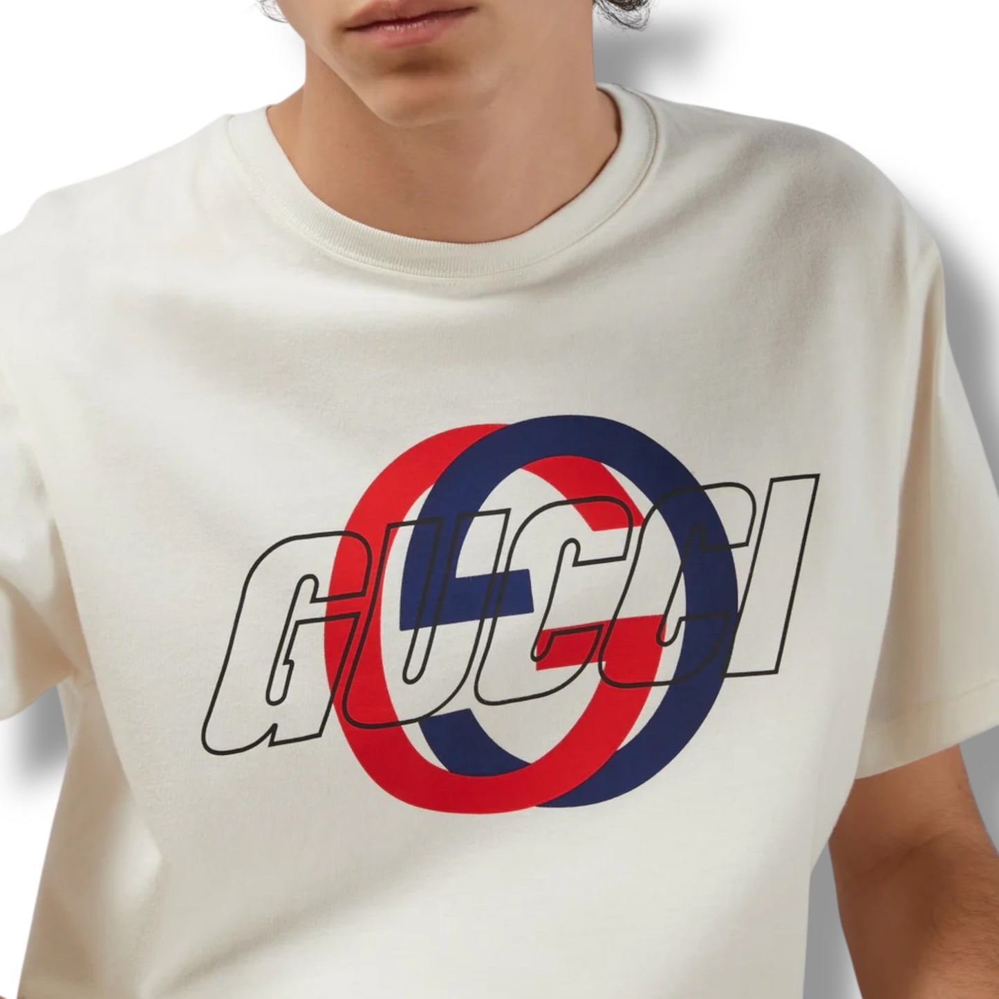 GUCCI LARGE INTERLOCK T-SHIRT BEIGE
