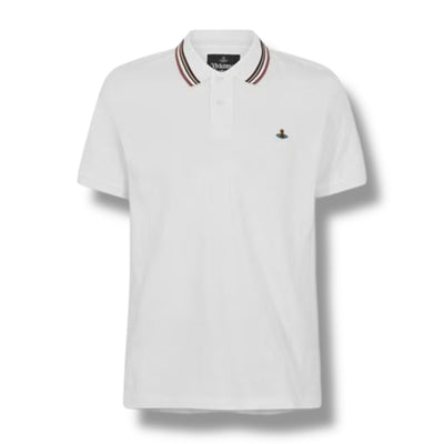 VIVIENNE WESTWOOD TIP ORB LOGO POLO SHIRT WHITE