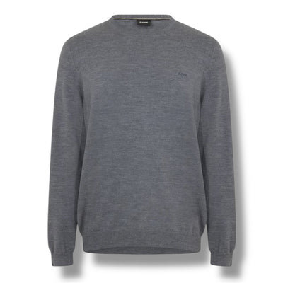 HUGO BOSS THIN KNIT SWEATER GREY
