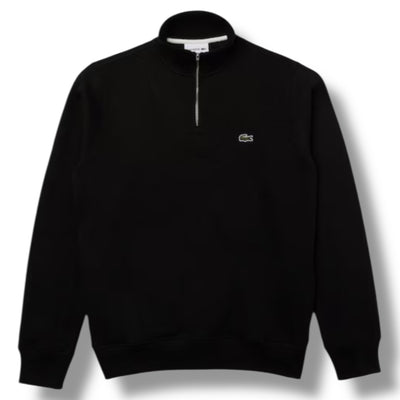 LACOSTE 1/4 ZIP SWEATSHIRT BLACK