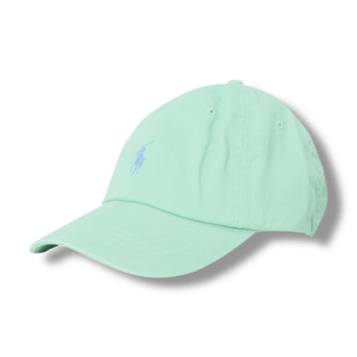 RALPH LAUREN POLO EMBROIDERED LOGO BASEBALL CAP LIGHT GREEN