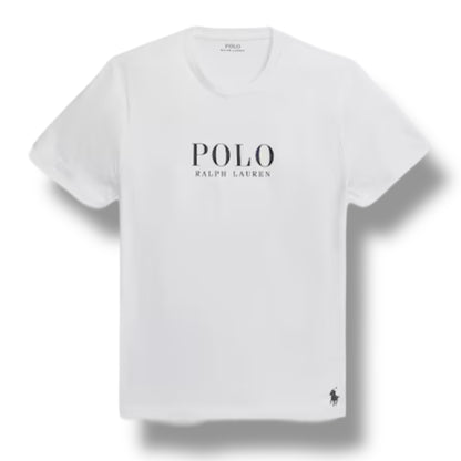 RALPH LAUREN POLO BIG LOGO T-SHIRT & SWIM SHORTS SET WHITE & OLIVE GREEN