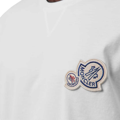 MONCLER DOUBLE LOGO T-SHIRT WHITE