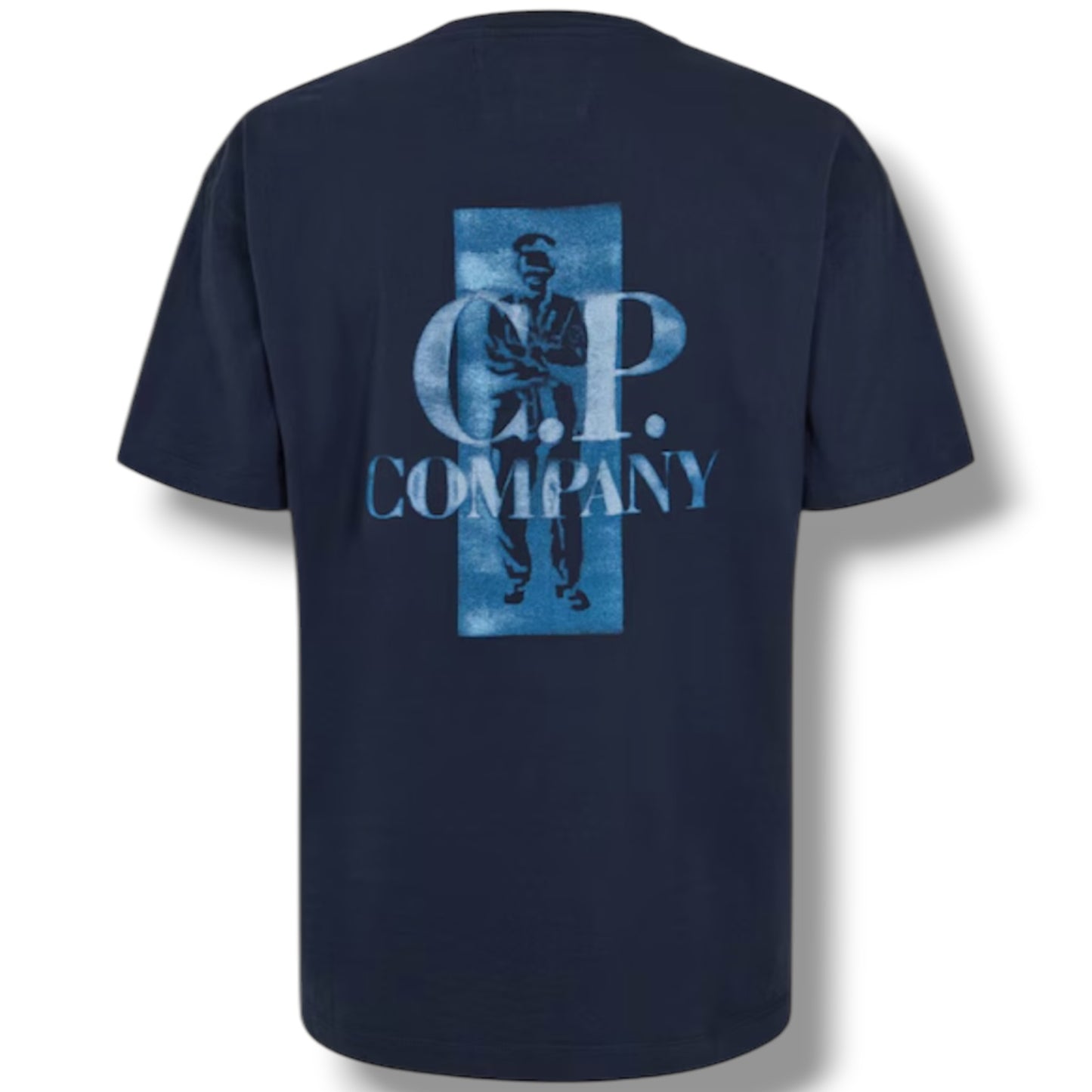 CP COMPANY BACK SAILOR LOGO T-SHIRT NAVY BLUE