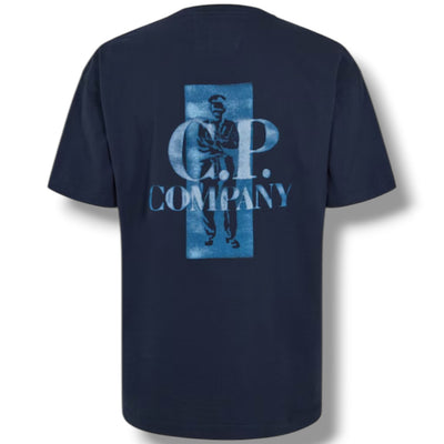 CP COMPANY BACK SAILOR LOGO T-SHIRT NAVY BLUE