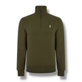 RALPH LAUREN TECH 1/4 ZIP SWEATSHIRT OLIVE GREEN