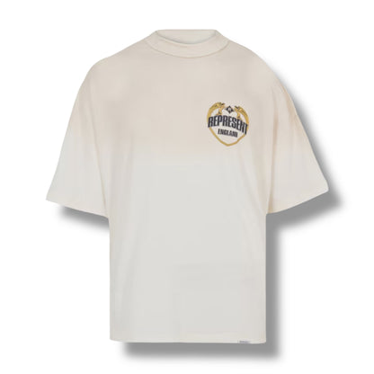 REPRESENT ANGEL BORDER T-SHIRT LIGHT BEIGE