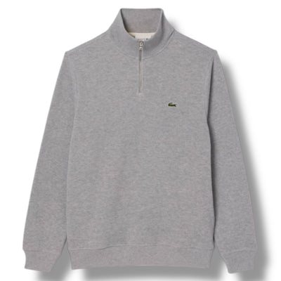 LACOSTE 1/4 ZIP SWEATSHIRT GREY