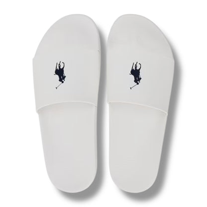 RALPH LAUREN SLIDERS WHITE