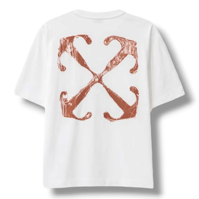 OFF WHITE SCRATCH SKATE ARROWS T-SHIRT WHITE