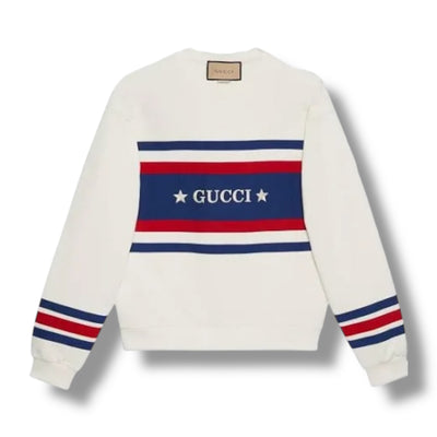 GUCCI STAR STRIPE SWEATSHIRT BEIGE