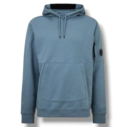 CP COMPANY OTTH HOODIE & JERSEY SHORTS SET SILVER BLUE