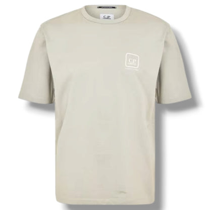 CP COMPANY METROPOLIS BACK STENCIL LOGO T-SHIRT GREY