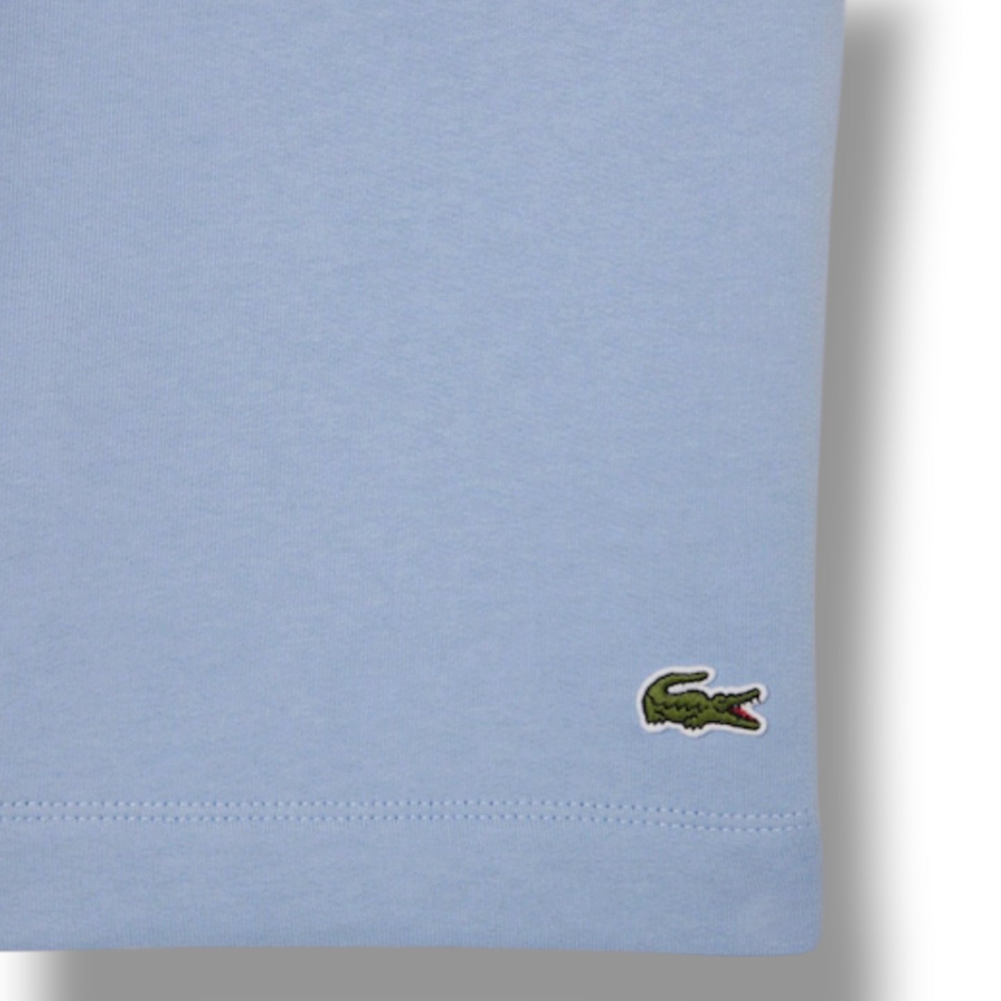 LACOSTE LARGE LOGO T-SHIRT & JERSEY SHORTS SET NAVY & LIGHT BLUE