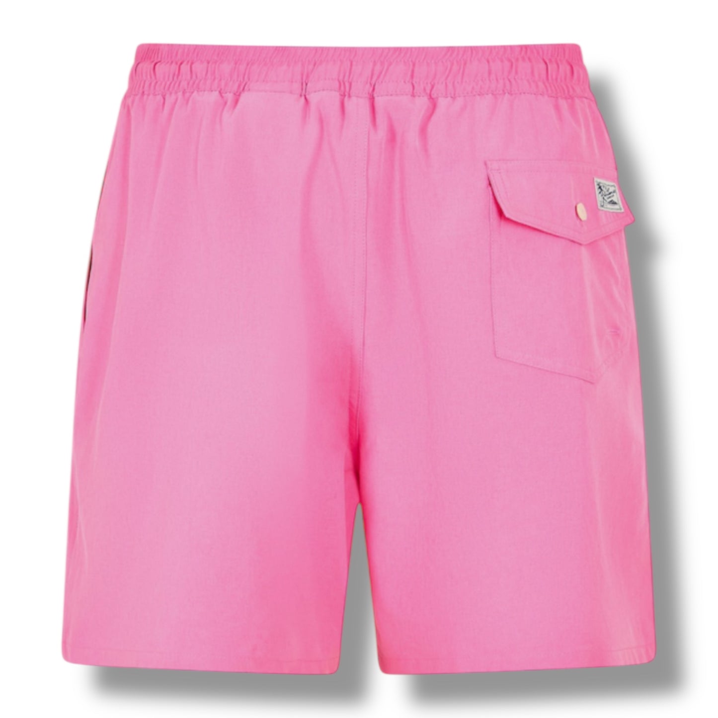 RALPH LAUREN POLO BIG LOGO T-SHIRT & SWIM SHORTS SET WHITE & BRIGHT PINK