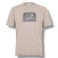 CP COMPANY STAMP LOGO T-SHIRT DOVE GREY