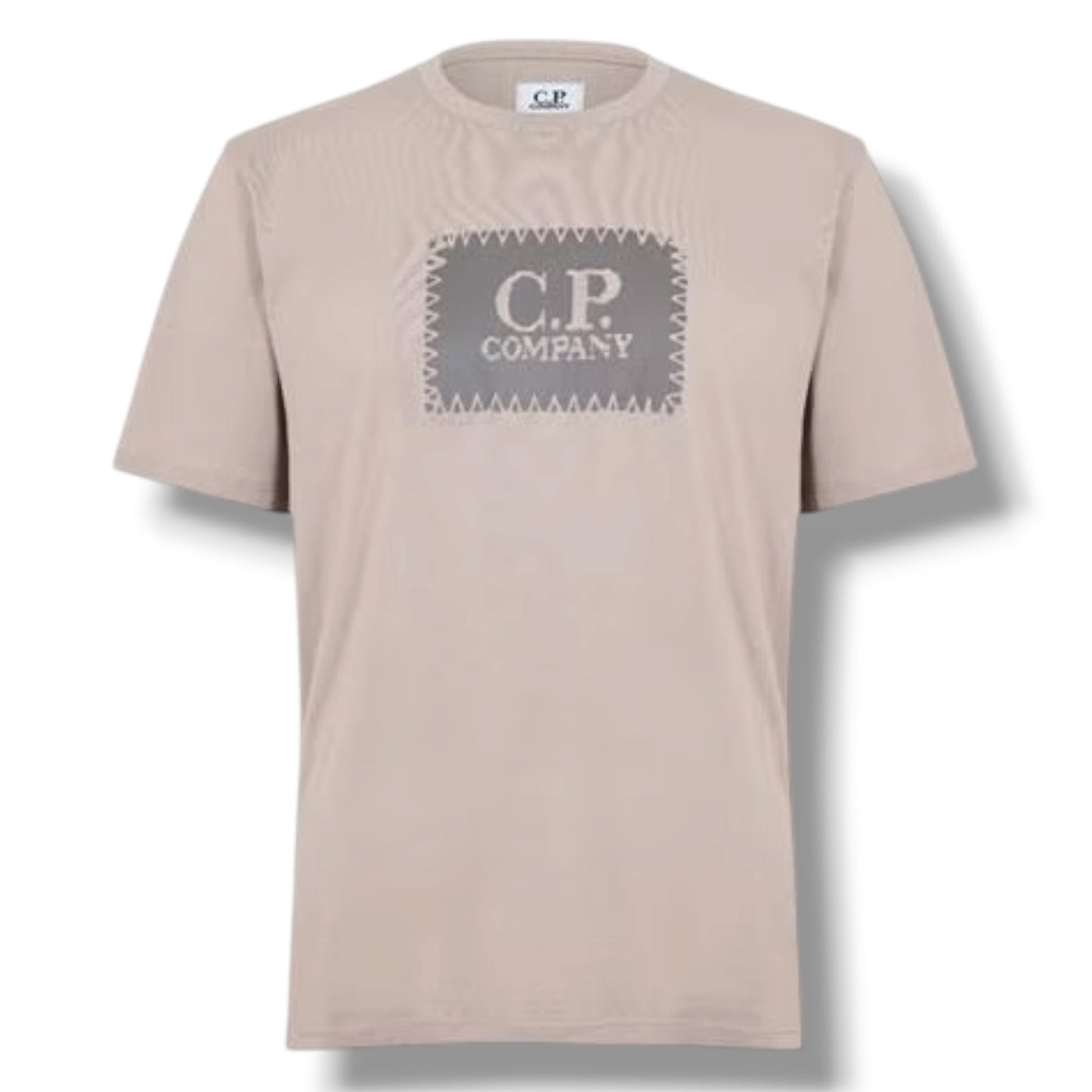 CP COMPANY STAMP LOGO T-SHIRT DOVE GREY