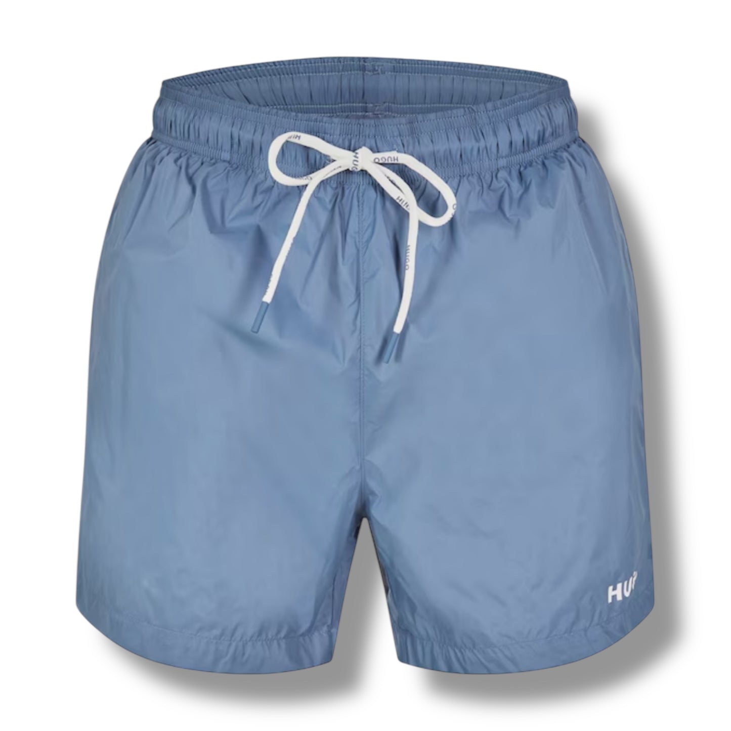 HUGO DESK LOGO T-SHIRT & SMALL LOGO SWIM SHORTS SET LIGHT BLUE