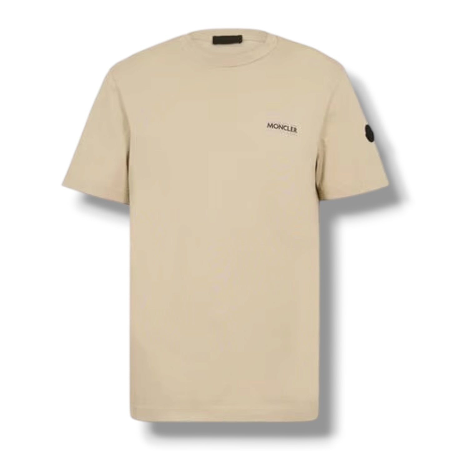 MONCLER SPLIT LOGO T-SHIRT BEIGE