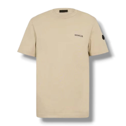 MONCLER SPLIT LOGO T-SHIRT BEIGE