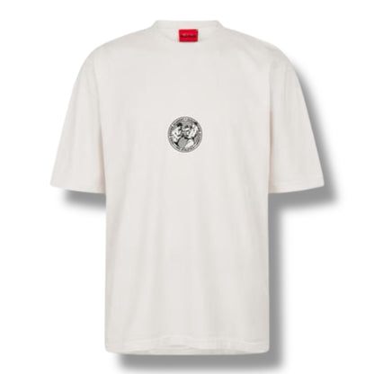 HUGO BOXING T-SHIRT & SMALL LOGO SWIM SHORTS SET WHITE & BLACK