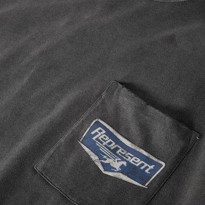 REPRESENT NOTHING FASTER T-SHIRT WASHED BLACK
