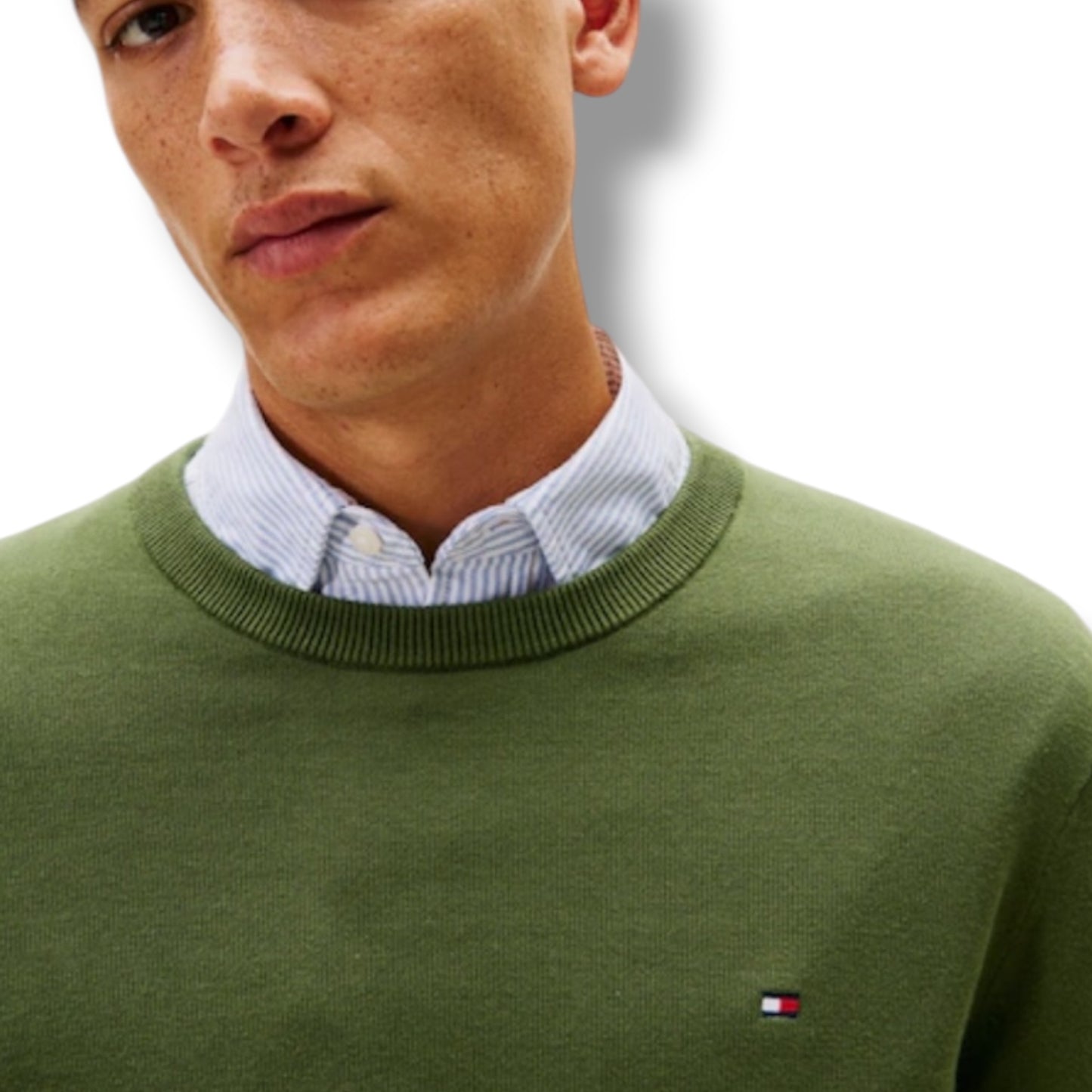 TOMMY HILFIGER THIN KNIT SWEATER GREEN