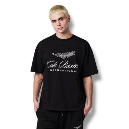COLE BUXTON INTER FRONT LOGO T-SHIRT BLACK
