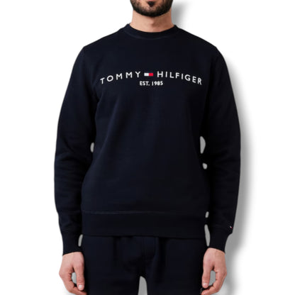 TOMMY HILFIGER LOGO SWEATSHIRT NAVY BLUE