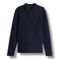 TOMMY HILFIGER LONG SLEEVE POLO SHIRT NAVY BLUE