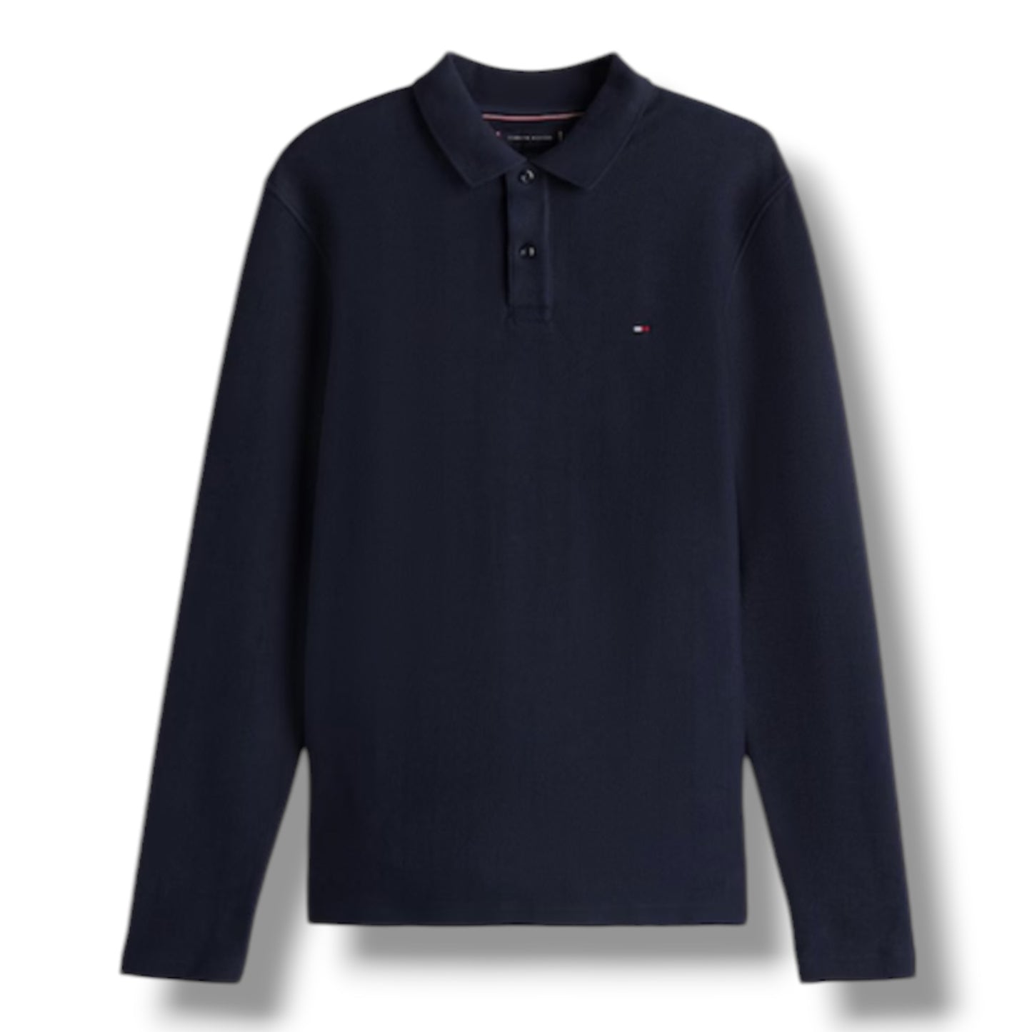 TOMMY HILFIGER LONG SLEEVE POLO SHIRT NAVY BLUE