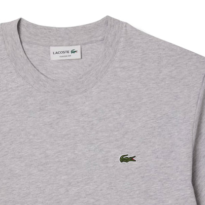 LACOSTE SMALL LOGO T-SHIRT & JERSEY SHORTS SET GREY & GREEN