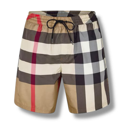 BURBERRY BIG CHECK SWIMMING SHORTS BEIGE