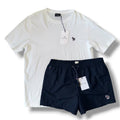 PAUL SMITH T-SHIRT & SWIM SHORTS SET WHITE & NAVY *SALE*