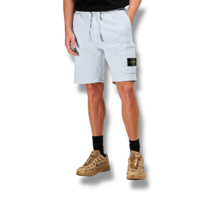 STONE ISLAND JERSEY CARGO SHORTS SKY BLUE