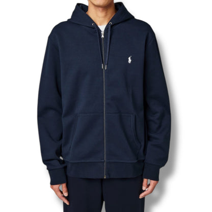 RALPH LAUREN TECH ZIP UP HOODIE NAVY BLUE