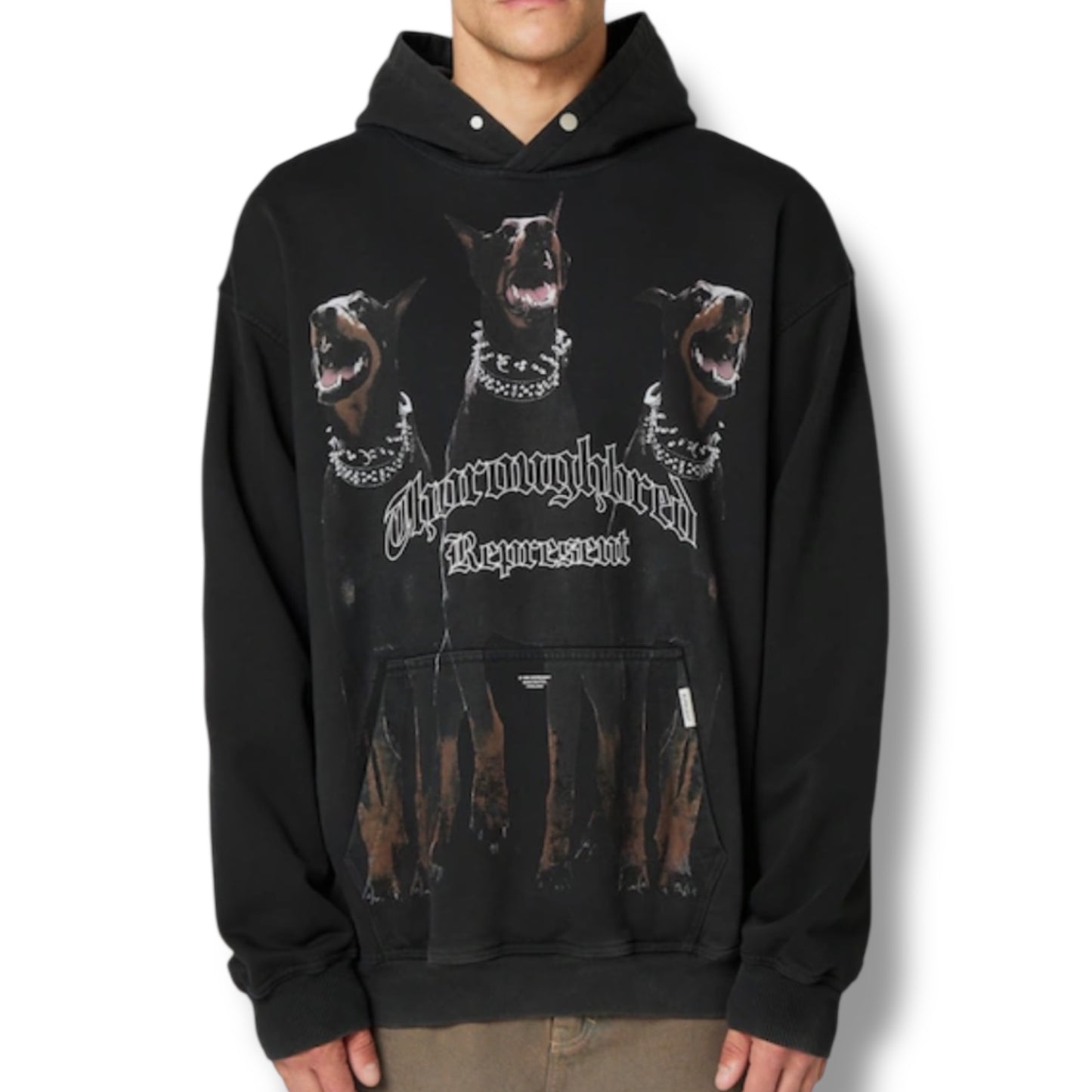 REPRESENT THOROUGHBRED DOG OTTH HOODIE BLACK