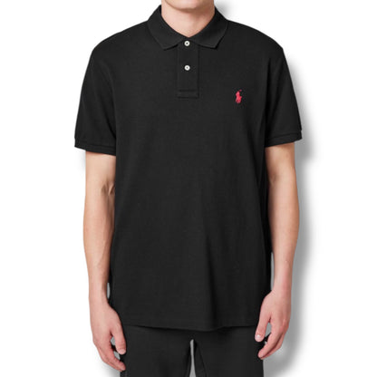 RALPH LAUREN CUSTOM FIT POLO SHIRT BLACK