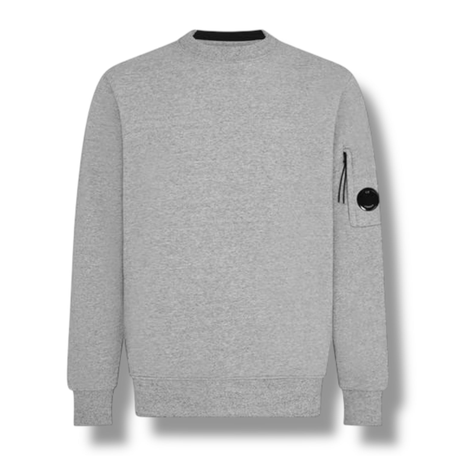 CP COMPANY LENS ARM CREWNECK SWEATSHIRT GREY