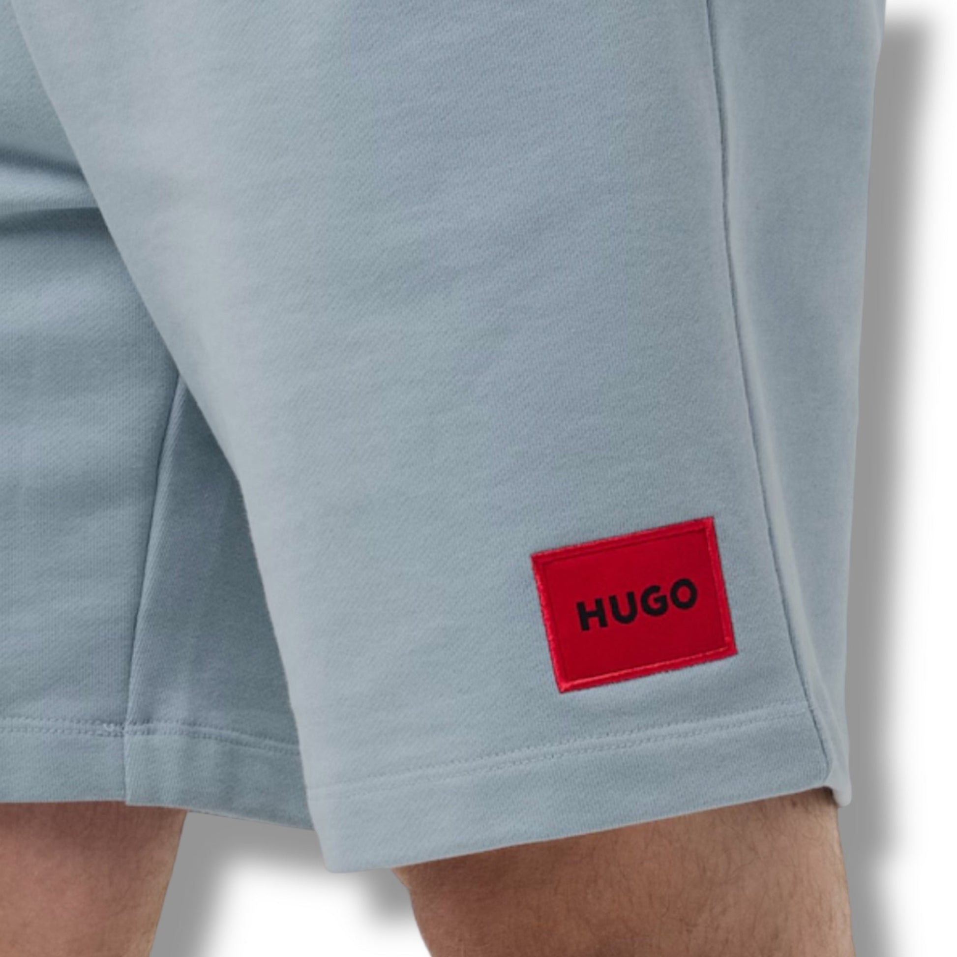 HUGO BOSS HUGO RED PATCH T-SHIRT & JERSEY SHORTS SET SKY BLUE