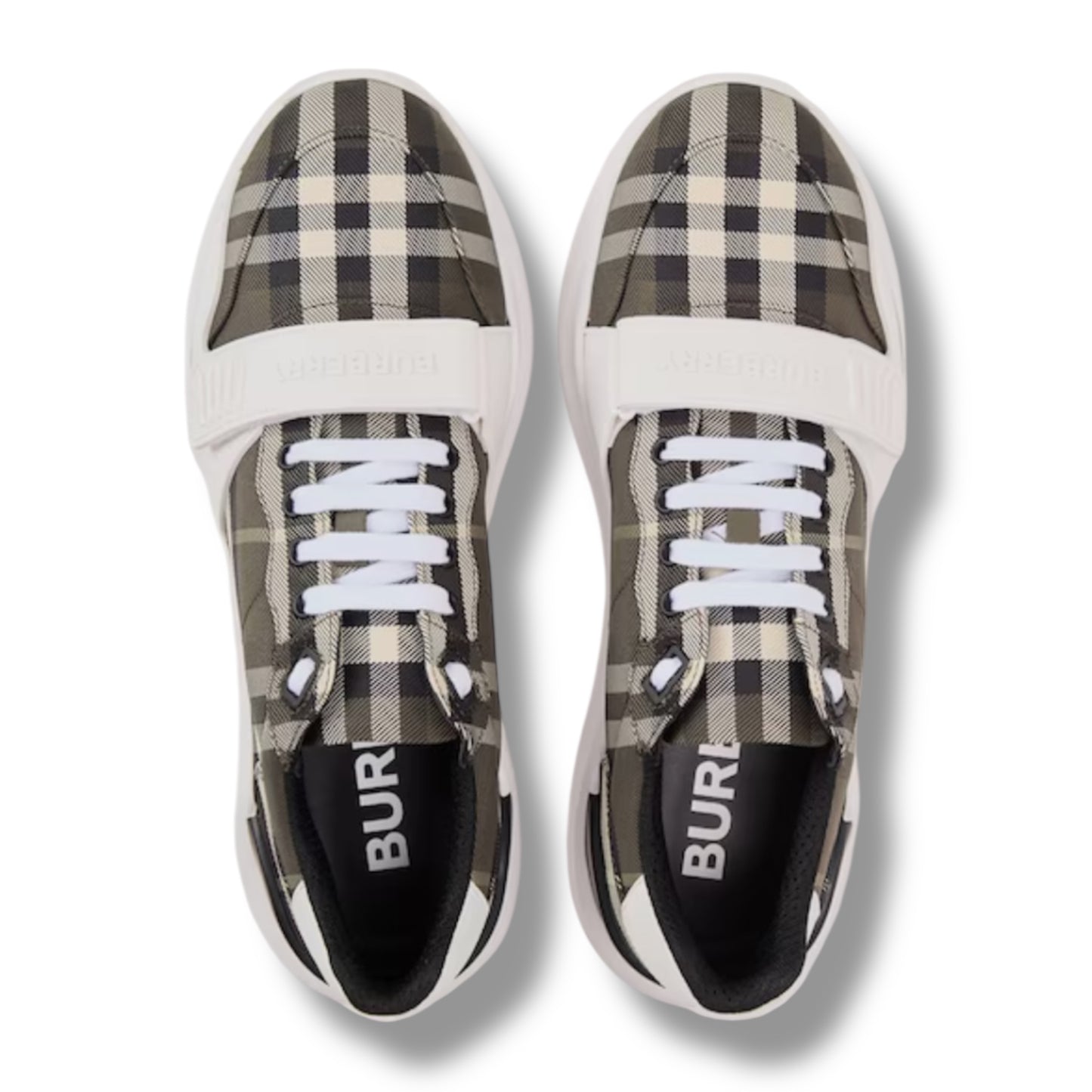 BURBERRY REGIS CHECK SNEAKERS BROWN