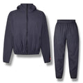 TNF NORTH FACE RED BOX ZIP UP HOODED FULL WOVEN TRACKSUIT GREY