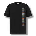DIOR MULTI VERTICAL LOGO T SHIRT BLACK