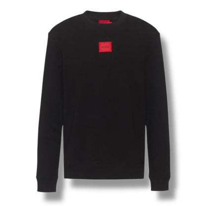 HUGO BOSS HUGO RED PATCH SWEATSHIRT & JERSEY SHORTS SET BLACK