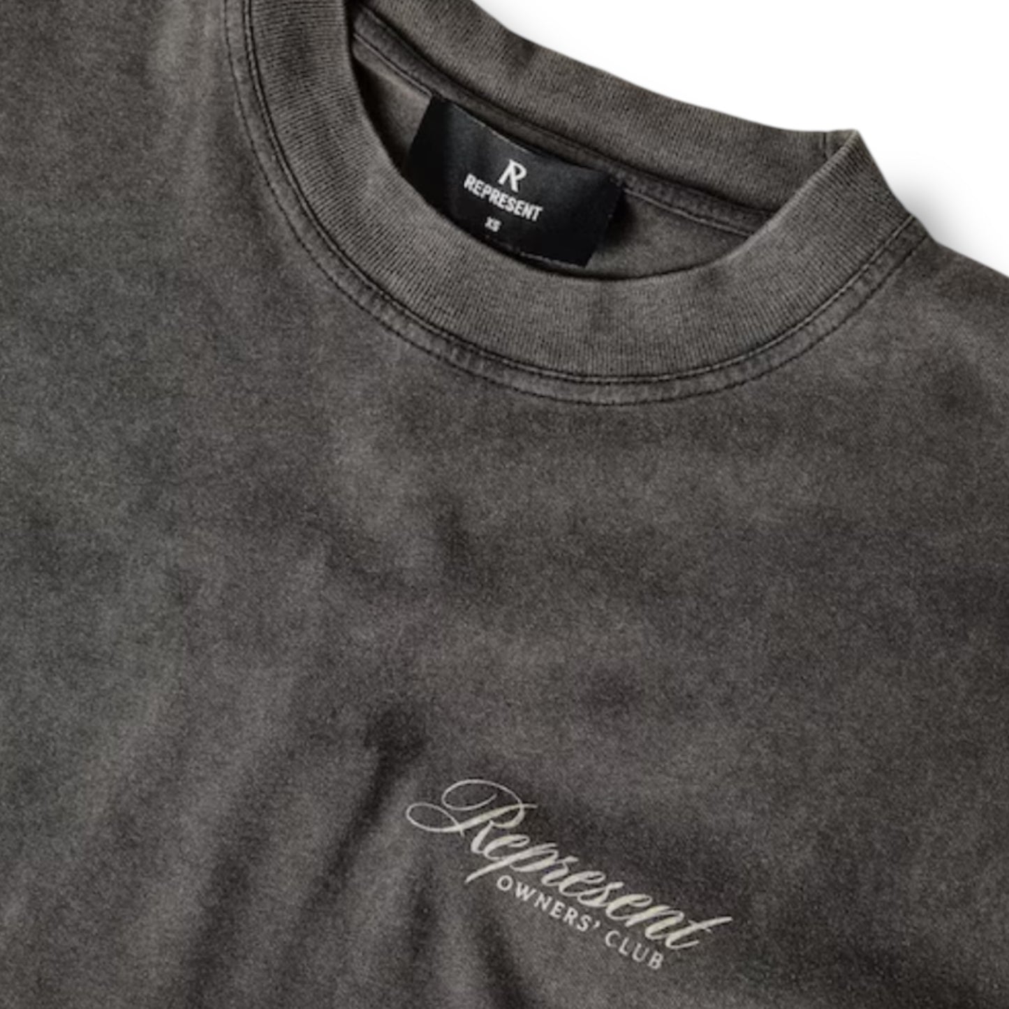 REPRESENT OWNERS CLUB SCRIPT T-SHIRT WASHED BLACK